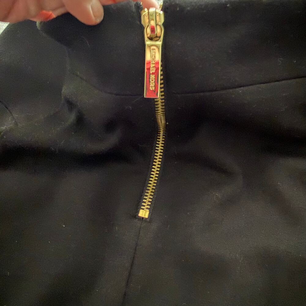 Michael Kors black zip up skirt sz 8 dressy workwear classic classy - Picture 7 of 11
